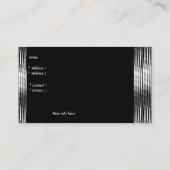 Visitekaartje Art Deco Zwart Zilver Chroom (Achterkant)