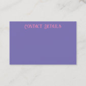 Visitekaartje ART&DESIGN STIJL (Achterkant)