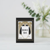 Visitekaartje Art Nouveau Deco Elegant (Staand voorkant)