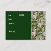 Visitekaartje Art Nouveau Deco Elegant (Achterkant)