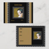 Visitekaartje Art Nouveau Deco Mode Elegant (Voorkant / Achterkant)