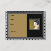 Visitekaartje Art Nouveau Deco Mode Elegant (Achterkant)