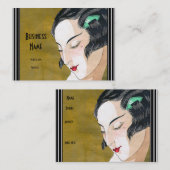 Visitekaartje Art Nouveau Deco Mode Elegant (Voorkant / Achterkant)