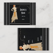 Visitekaartje Art Nouveau Deco Mode Elegant (Voorkant / Achterkant)