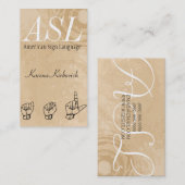 VISITEKAARTJE ASL Sign Language Translator (Voorkant / Achterkant)