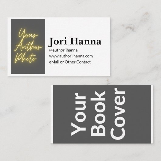 Visitekaartje auteur (Voorkant / Achterkant)