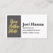 Visitekaartje auteur (Voorkant)