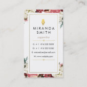 Visitekaartje auteur schrijver - afbeelding Floral (Achterkant)