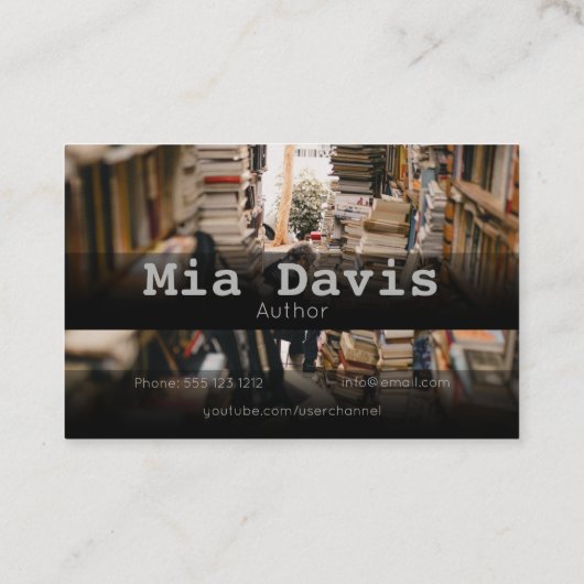 Visitekaartje Auteursboeken (Achterkant)