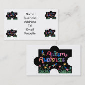 Visitekaartje Autism Awareness Piecks (Voorkant / Achterkant)