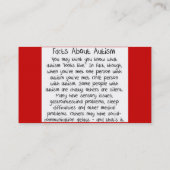 Visitekaartje Autism Facts (Achterkant)