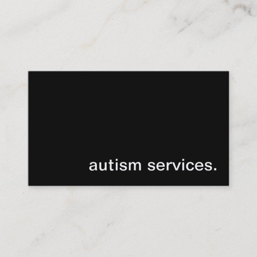 Visitekaartje Autism Services (Voorkant)