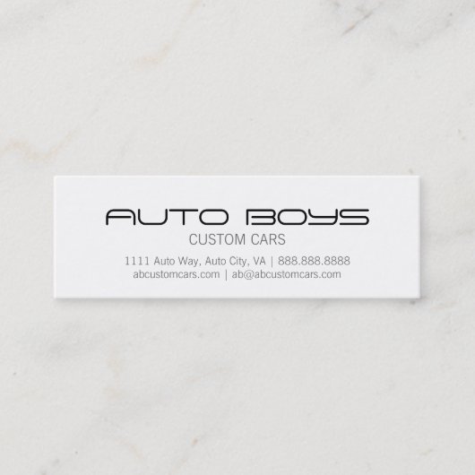 visitekaartje - Auto Silhouette (Voorkant)