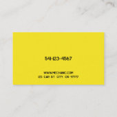 Visitekaartje automechanische diensten (Achterkant)