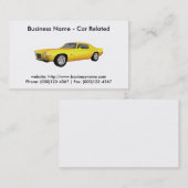 Visitekaartje: Auto's / Automobiel Visitekaartje (Voorkant / Achterkant)