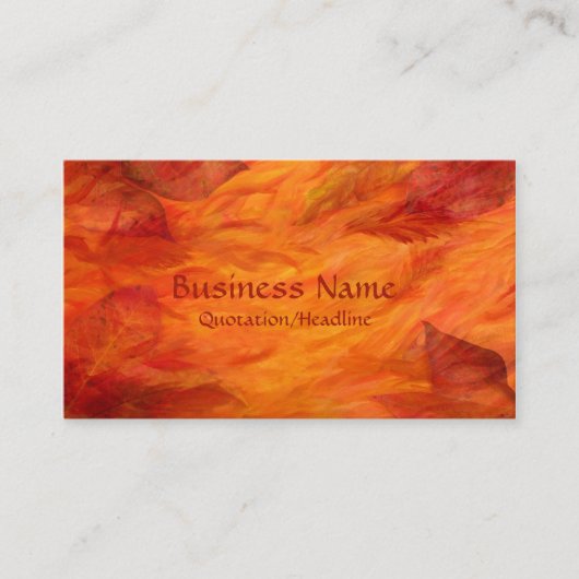 visitekaartje "Autumn Leaves" (Voorkant)