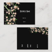 Visitekaartje Aziatische Japanse Perzik Bloesem (Voorkant / Achterkant)