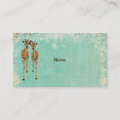 Visitekaartje Azure & Amber Giraffes/Labels (Achterkant)