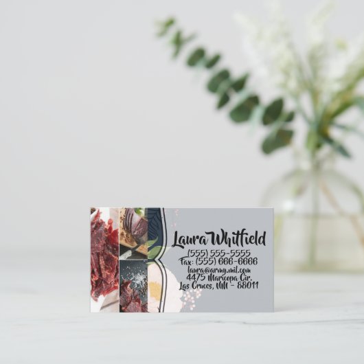 Visitekaartje Baby Roze Kosmos op Navy (Staand voorkant)