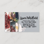 Visitekaartje Baby Roze Kosmos op Navy (Voorkant)