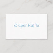 Visitekaartje Baby shower met luier Raffle (Achterkant)