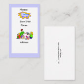 visitekaartje - Babysitter (Voorkant / Achterkant)