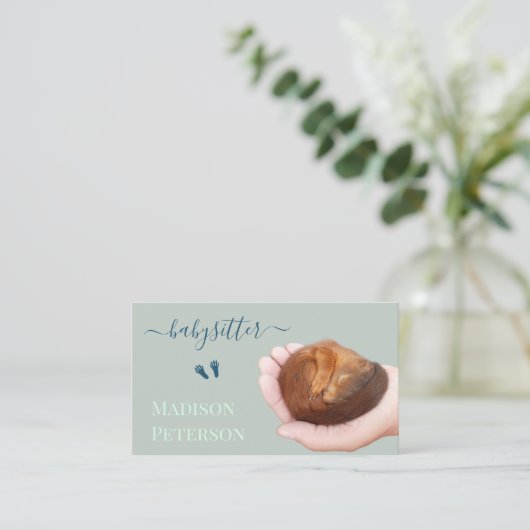 Visitekaartje Babysitter Kinderopvang Kinderopvang (Staand voorkant)