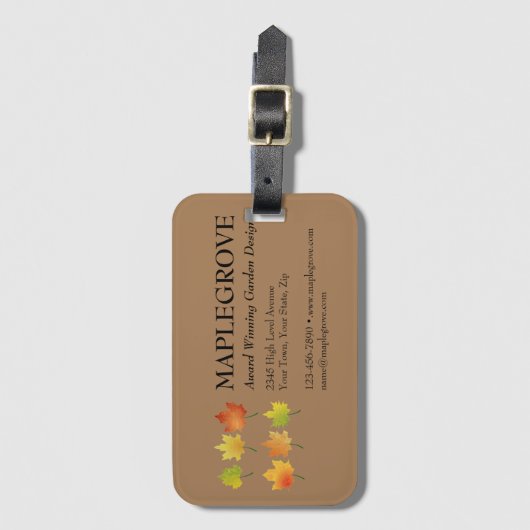 Visitekaartje Bagagelabel (Voorkant (verticaal))