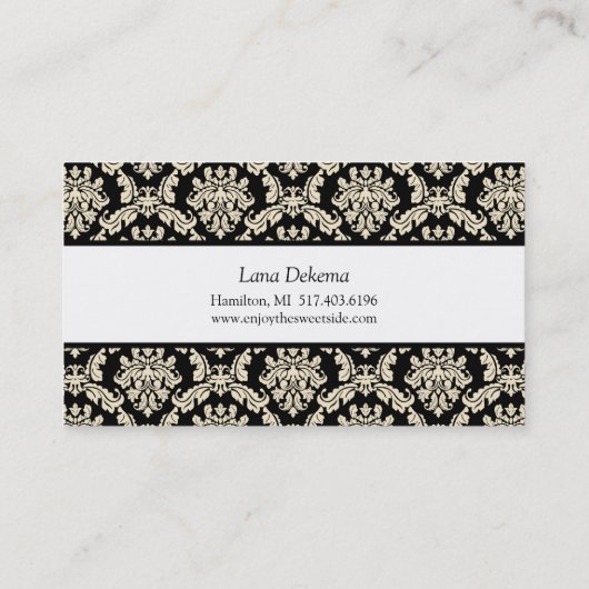 Visitekaartje bakkerij- of gakeontwerper (Achterkant)