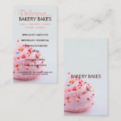 Visitekaartje bakkerijblauw roze (Voorkant / Achterkant)