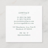 Visitekaartje bakkerijgebak (Achterkant)