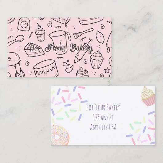 Visitekaartje bakkerijthema's (Voorkant / Achterkant)