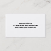 Visitekaartje bank vault (Achterkant)