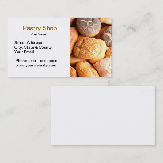 Visitekaartje banketbakkerswinkel (Voorkant / Achterkant)