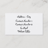 Visitekaartje banner (Achterkant)