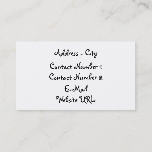 Visitekaartje banner (Achterkant)