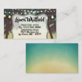 Visitekaartje Beach Sunset Palm Trees String Light (Voorkant / Achterkant)