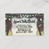 Visitekaartje Beach Sunset Palm Trees String Light (Voorkant)