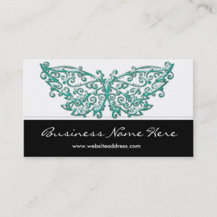 visitekaartje : Beauful Turquoise Butterfly