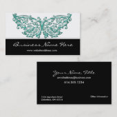 visitekaartje : Beauful Turquoise Butterfly (Voorkant / Achterkant)