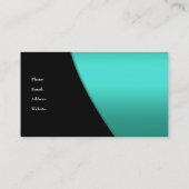 Visitekaartje bedrijf Elegant Blauwgroen Black Flo (Achterkant)