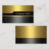 Visitekaartje Bedrijf Elegant Zwart Goud (Voorkant / Achterkant)