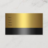 Visitekaartje Bedrijf Elegant Zwart Goud (Achterkant)