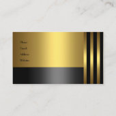 Visitekaartje bedrijf Stripe Black Gold (Achterkant)