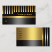Visitekaartje bedrijf Stripe Black Gold (Voorkant / Achterkant)