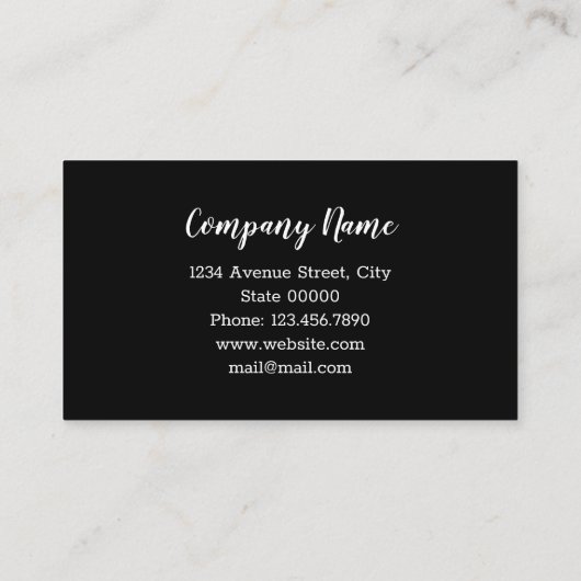 Visitekaartje beer Panda (Achterkant)