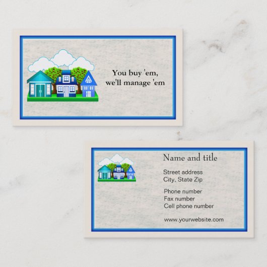 Visitekaartje Beheer van onroerend goed (Voorkant / Achterkant)