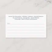 Visitekaartje belastingvoorbereiding (preparer) (Achterkant)