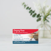 Visitekaartje belastingvoorbereiding (preparer) (Staand voorkant)