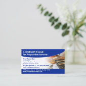 Visitekaartje belastingvoorbereiding (preparer) (Staand voorkant)